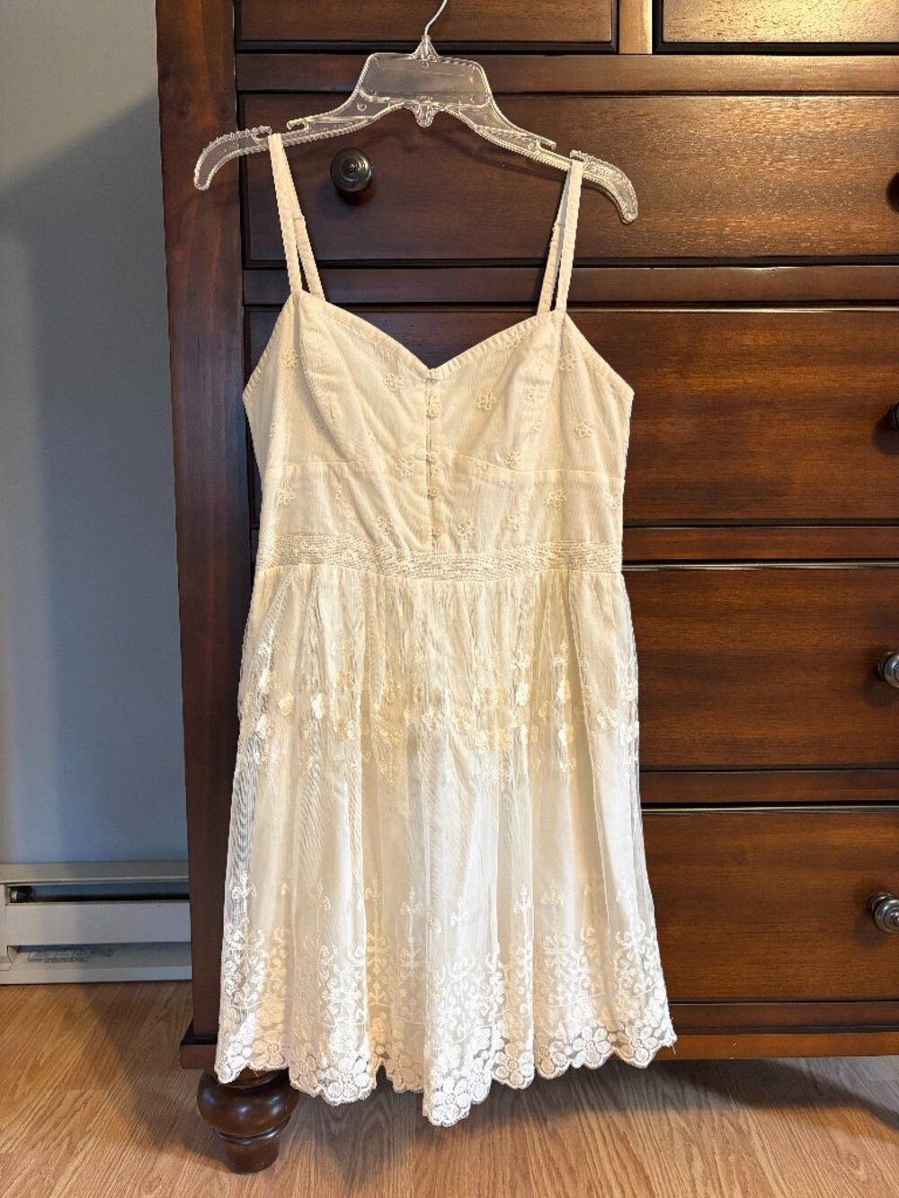 American Eagle White Lace Summer Dress (Size S)